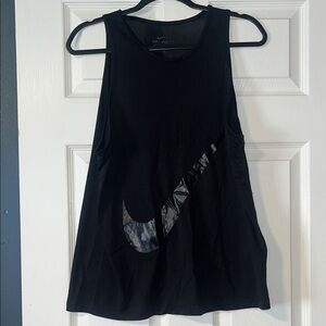 Nike Black Women's Dri-FIT Tank with Glossy Swoosh